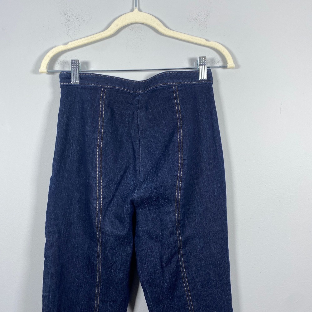 Cinq a Sept Denim Pants‎ Women's 2 Indigo Blue High Rise Side Split Flare Jeans - Picture 4 of 8